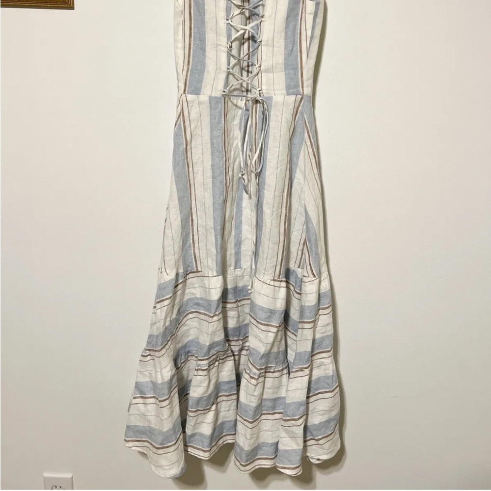 Reformation Kate Dress in Napoli Stripe I 4 linen - Picture 10 of 11